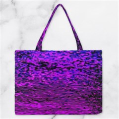 Magenta Waves Flow Series 2 Zipper Medium Tote Bag by DimitriosArt