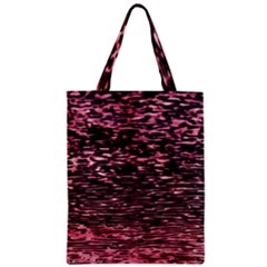 Pink  Waves Flow Series 11 Zipper Classic Tote Bag by DimitriosArt