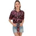 Pink  waves flow series 11 Tie Front Shirt  View1