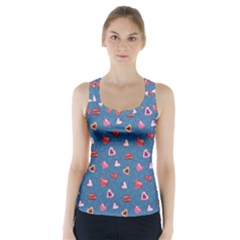 Sweet Hearts Racer Back Sports Top by SychEva