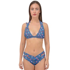 Sweet Hearts Double Strap Halter Bikini Set by SychEva