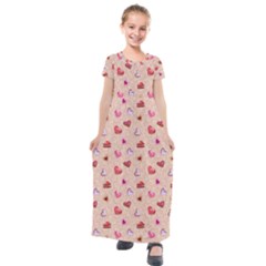 Sweet Heart Kids  Short Sleeve Maxi Dress by SychEva