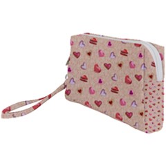 Sweet Heart Wristlet Pouch Bag (small) by SychEva