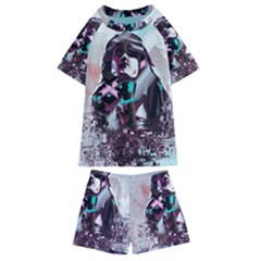 Merlot Lover Kids  Swim Tee And Shorts Set by MRNStudios