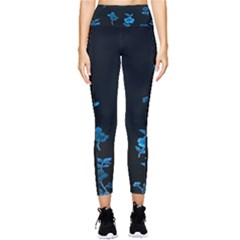 Flowers Pattern Pocket Leggings  by Sparkle