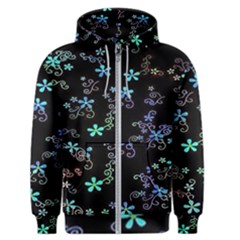 Flowers Pattern Men s Zipper Hoodie by Sparkle