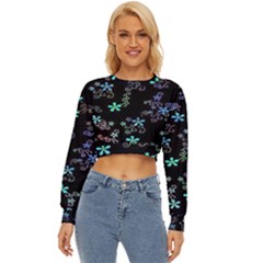 Flowers Pattern Lightweight Long Sleeve Sweatshirt by Sparkle