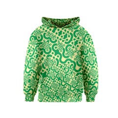 Liquid Art Pouring Abstract Seamless Pattern Lover Green Maze Kids  Pullover Hoodie by artico