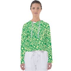 Liquid Art Pouring Abstract Seamless Pattern Lover Green Maze Women s Slouchy Sweat by artico