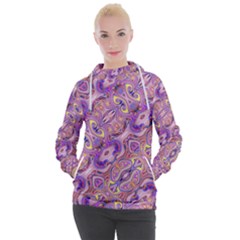 Liquid Art Pouring Abstract Seamless Pattern Tiger Eyes Women s Hooded Pullover by artico