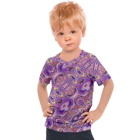 Liquid Art Pouring Abstract Seamless Pattern Tiger Eyes Kids  Sports Tee by artico