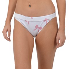 Pink Ribbons Pattern Band Bikini Bottom by Littlebird