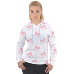 Pink Bow Pattern Women s Overhead Hoodie by Littlebird