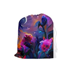 Floral Drawstring Pouch (large) by Dazzleway