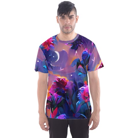 Floral Men s Sport Mesh Tee by Dazzleway