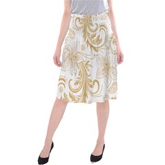 Flowers Shading Pattern Midi Beach Skirt by fashionpod