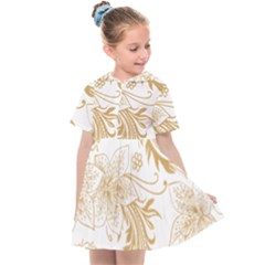 Flowers Shading Pattern Kids  Sailor Dress by fashionpod