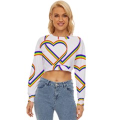 Rainbow Hearts Lightweight Long Sleeve Sweatshirt