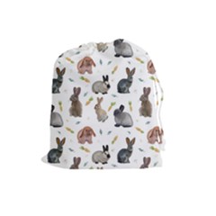 Cute Bunny Drawstring Pouch (large) by SychEva