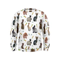 Cute Bunny Kids  Sweatshirt by SychEva