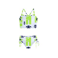 Abstract Pattern Geometric Backgrounds   Girls  Tankini Swimsuit by Eskimos