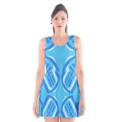 Abstract Pattern Geometric Backgrounds   Scoop Neck Skater Dress by Eskimos