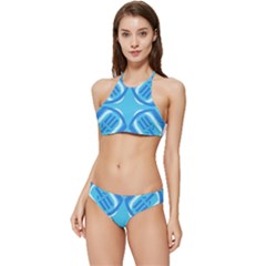 Abstract Pattern Geometric Backgrounds   Banded Triangle Bikini Set