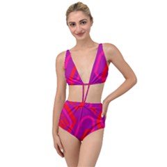 Abstract Pattern Geometric Backgrounds   Tied Up Two Piece Swimsuit