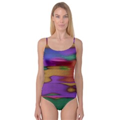 Puzzle Landscape In Beautiful Jigsaw Colors Camisole Leotard  by pepitasart