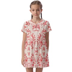 Abstract Pattern Geometric Backgrounds   Kids  Asymmetric Collar Dress