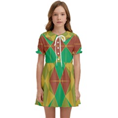 Abstract Pattern Geometric Backgrounds   Kids  Sweet Collar Dress