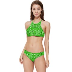 Floral Folk Damask Pattern  Banded Triangle Bikini Set by Eskimos