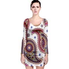 Paisley Pattern Long Sleeve Bodycon Dress by befabulous