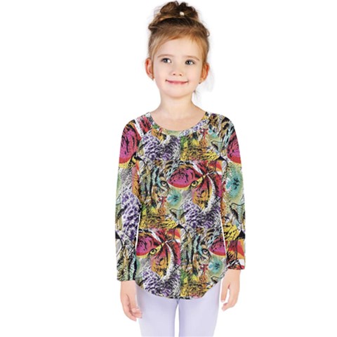 Tiger King Kids  Long Sleeve Tee by Sparkle