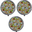 Comic Pow Bamm Boom Poof Wtf Pattern 1 Mini Round Pill Box (Pack of 3) View1