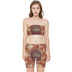 Chartres Double Infinity Antique Mandala Stretch Shorts And Tube Top Set by EDDArt