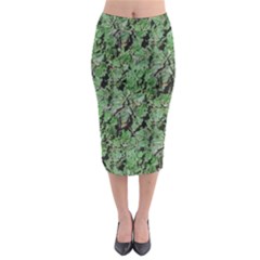 Botanic Camouflage Pattern Midi Pencil Skirt by dflcprintsclothing