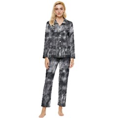 Field Of Light Abstract 1 Womens  Long Sleeve Velvet Pocket Pajamas Set by DimitriosArt