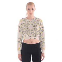 Abstract Pattern Geometric Backgrounds   Cropped Sweatshirt by Eskimos