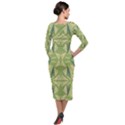 Abstract pattern geometric backgrounds   Quarter Sleeve Midi Velour Bodycon Dress View2