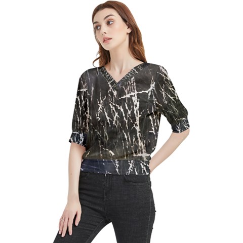 Abstract Light Games 1 Quarter Sleeve Blouse by DimitriosArt