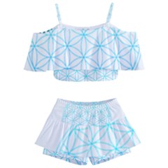 Flower Of Life  Kids  Off Shoulder Skirt Bikini by tony4urban