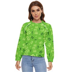 Abstract Pattern Geometric Backgrounds   Women s Long Sleeve Raglan Tee