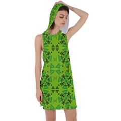 Abstract Pattern Geometric Backgrounds   Racer Back Hoodie Dress