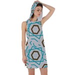 Abstract pattern geometric backgrounds   Racer Back Hoodie Dress