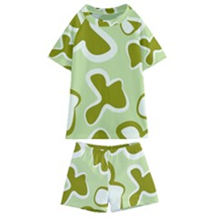 Abstract Pattern Geometric Backgrounds   Kids  Swim Tee And Shorts Set by Eskimos