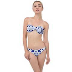 Abstract Pattern Geometric Backgrounds   Classic Bandeau Bikini Set by Eskimos