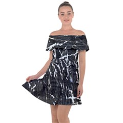 Abstract Light Games 3 Off Shoulder Velour Dress by DimitriosArt