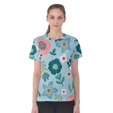 Flower Women s Cotton Tee by zappwaits
