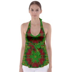 Peacock Lace So Tropical Babydoll Tankini Top by pepitasart